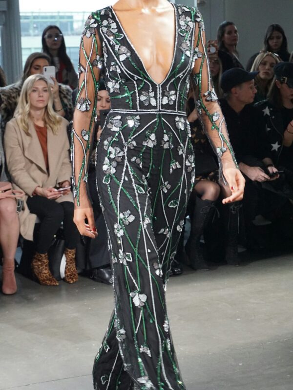 Silk Chiffon Evening Gown